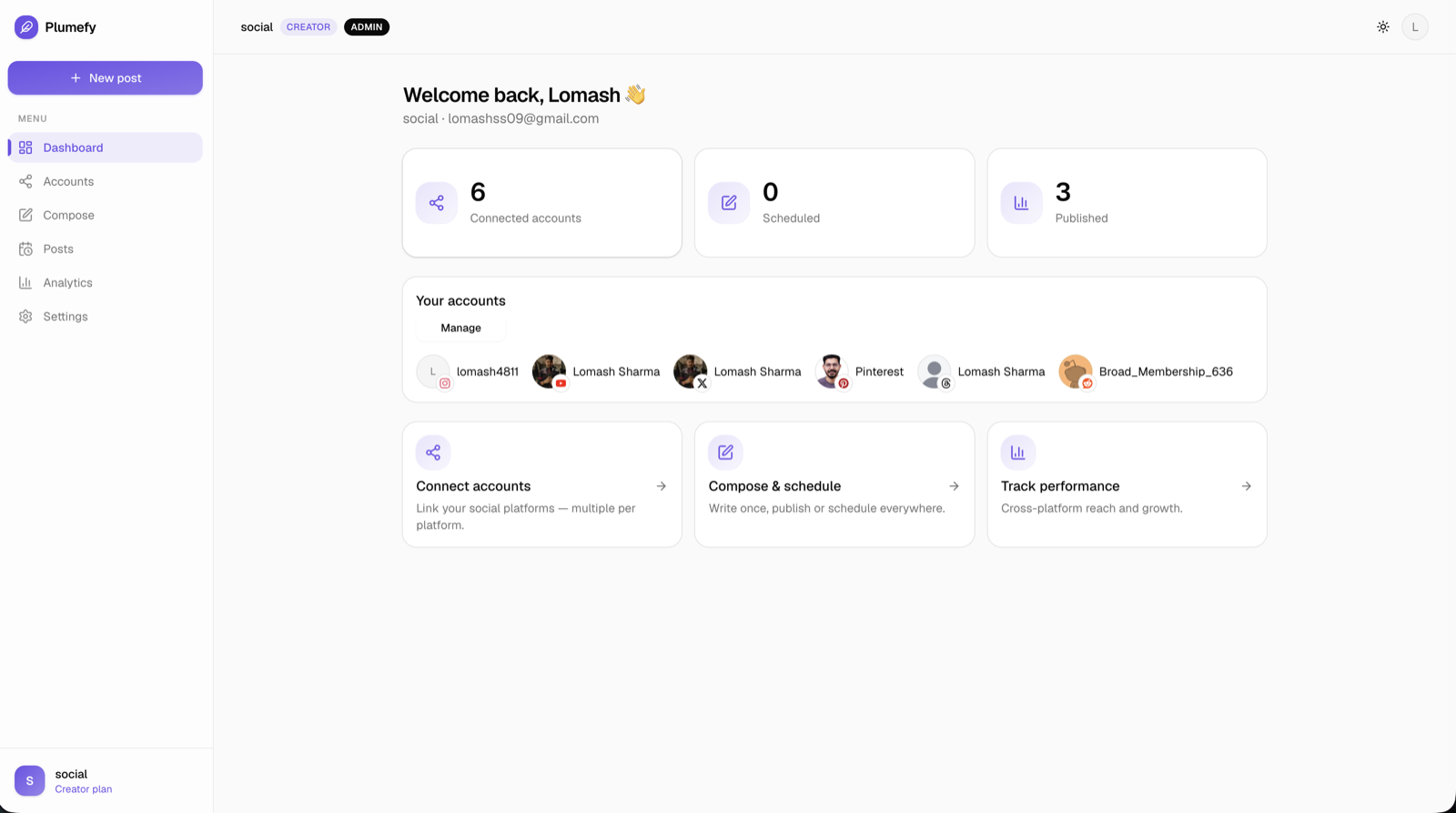 Plumefy Dashboard